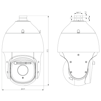 KAMERA IP SZYBKOOBROTOWA TC-H356V 444DA - 5 Mpx 6 ... 264 mm TIANDY